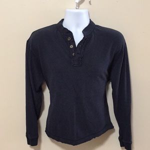 Henley Red Jacket Men's Navy Blue Sweatshirt L